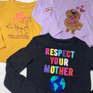 Bundle of Girls 7/8 long sleeve shirts